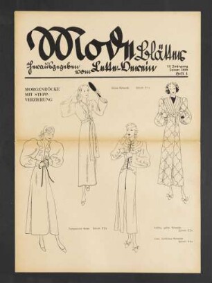 Modeblätter. Jahrgang 12 (1938) 1-12
