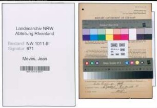 Entnazifizierung Jean Meves , geb. 23.03.1876 (Einzelhandel)