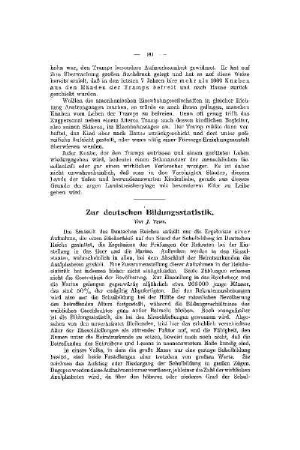 Zur deutschen Bildungsstatistik