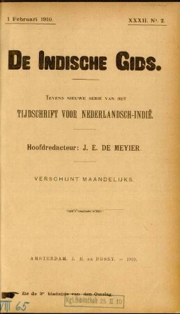 XXXII. No. 2. 1 Februari 1910