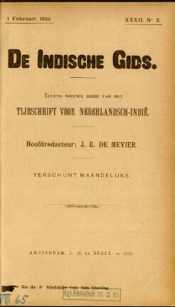 XXXII. No. 2. 1 Februari 1910