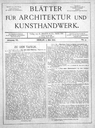 No. 5, 1. Mai 1893