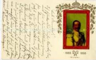 Postkarte zum 10jährigen Regierungsjubiläum Wilhelms II.
