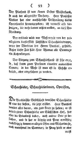 Schauspieler, Schauspielerinnen, Operisten