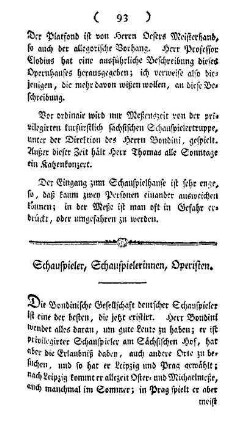 Schauspieler, Schauspielerinnen, Operisten