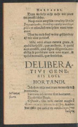Deliberativi Generis Loci.