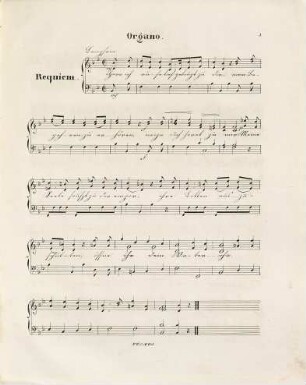 Traueramt : für 1 Singstimme u. Orgel obligat, 3 Singstimmen, 2 Violinen u. 2 Hörner ad lib.