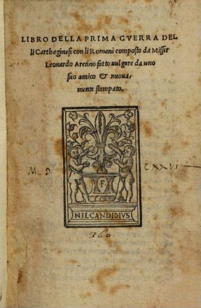 Libro della prima guerra del li Carthaginesi con li Romani