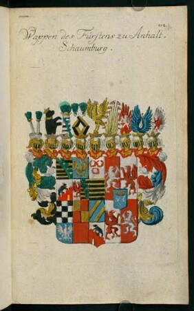 112, Wappen der Fürsten zu Anhalt-Schaumburg