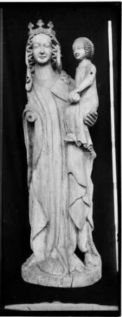 Freiburg Augustinerkloster Madonnafigur mit Kind (um 1320)