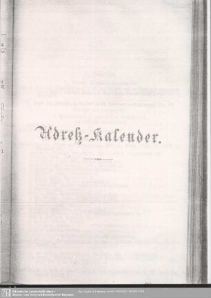 Adreß-Kalender