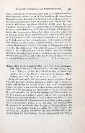 171-173 [Rezension] Reformation und Gegenreformation