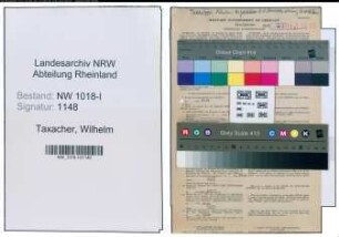 Entnazifizierung Wilhelm Taxacher , geb. 22.11.1911 (Weber)