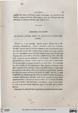 Chapitre deuxième. Des opinions diverses émises sur l'origine de l'architecture grecque