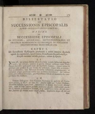 Dissertatio De Successionis Episcopalis Apud Protestantes Pretio, Maxime De Successione Episcopali In Ecclesiis, Anglicana, Septentrionalibus Et Fratrum Bohemorum Ejusdemque In Ecclesias Protestantes Reducibilitate.