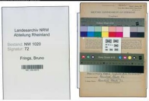 Entnazifizierung Bruno Frings , geb. 30.08.1913 (Kapellmeister)