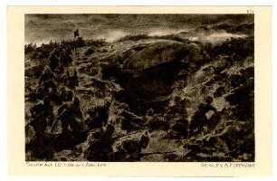 Der Krieg 1914/15 in Postkarten, 51. Reihe, Abt.: Das deutsche Heer; Inhalt: Schlachtenbilder von Prof. A. Hoffman: Nr. 501: Sturm auf Lüttich 06.-07.08.1914