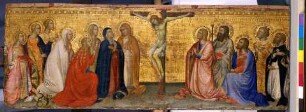 Christus am Kreuz, von Maria und zahlreichen Heiligen verehrt, Folio 00050