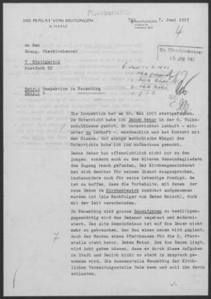 Neuenbürg: Inspektionsbericht 1963