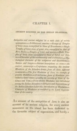 Chapter I. Ancient religion of the Indian islanders