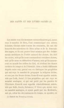 Des saints et des livres sacrés