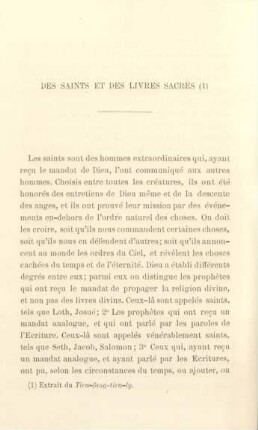 Des saints et des livres sacrés