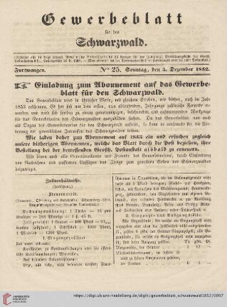 Nro. 25 (5. Dezember)