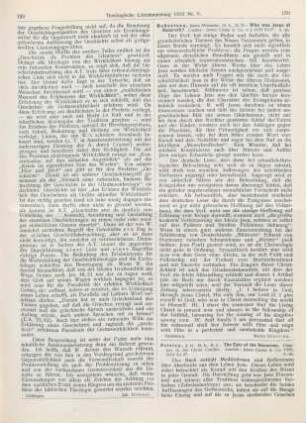 130-131 [Rezension] Paisley, A. G., The Epic of Nazarene. Chapters in the Christ Conflict