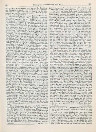 130-131 [Rezension] Paisley, A. G., The Epic of Nazarene. Chapters in the Christ Conflict