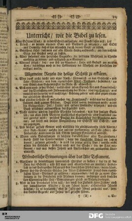 Unterricht / wie die Bibel zu lesen.