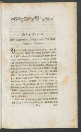 Erstes Kapitel. Von Frankreichs Königen aus dem Karolingischen Stamme