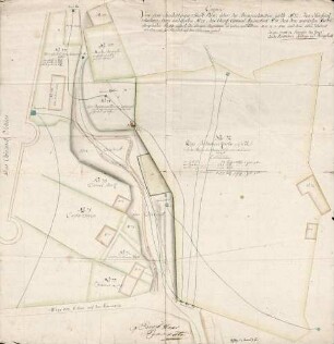 Copia von dem Heidelberger Stadt-Plan, über das Bremereckischen Guth Nr. 72, das Churf. Hühner-Haus und Garten Nr. 77, das Churfl. Cammeral Baumstück Nr. 78, dan dem Angräntzer Martin Steigleider Nr. 33 sofort der übrigen Begütherer, so unten am Schloß wohnen ...