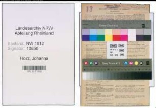 Entnazifizierung Johanna Horz , geb. 01.01.1906 (Pflegerin)