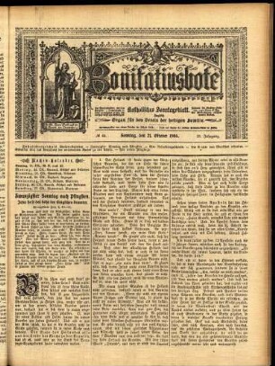 Erste Ausgabe vom Sonntag, den 21. Oktober 1906.