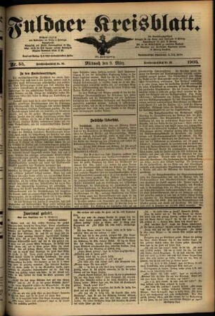 Ausgabe vom Mittwoch, den 08. März 1905.