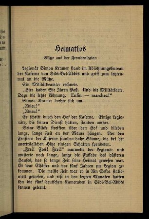 63-71, Heimatlos
