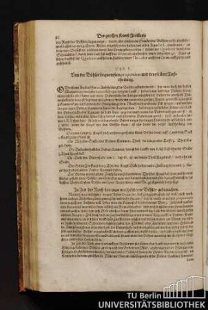 Cap. V. Von der Böhler bequemsten proportion und deroselben Außtheilung.