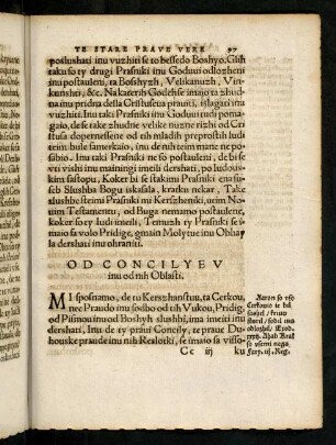 97r-99r, Od Concilyev inu od nih Oblasti. (31. Od Concilieu inu nih Oblasti)
