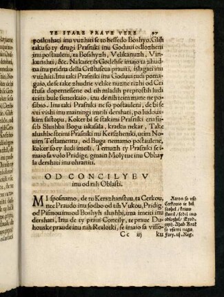 97r-99r, Od Concilyev inu od nih Oblasti. (31. Od Concilieu inu nih Oblasti)