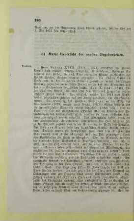 3) Kurze Uebersicht der neusten Begebenheiten