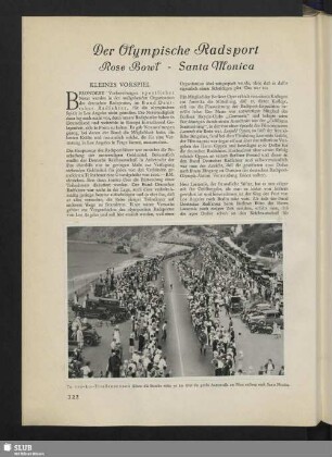 Der Olympische Radsport. Rose Bowl - Santa Monica