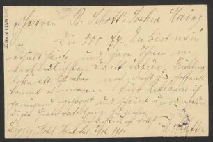 Brief an B. Schott's Söhne : 02.12.1901