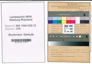Entnazifizierung Gertrude Struckmann , geb. 23.03.1920 ()