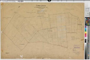 Olfen (Olfen), Flurbereinigung Vinnum, Bl. 1 Zuteilungskarte Olfen Stadt Flur 1