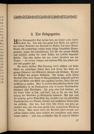 27-43, 2. Der Kriegsgarten