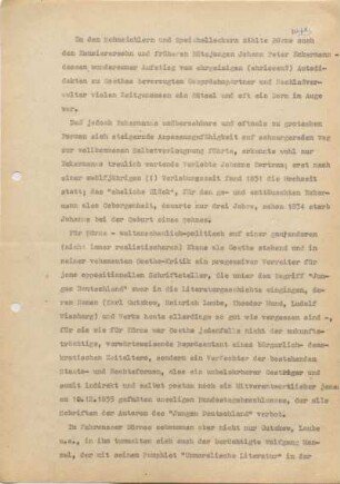[W190]: Dies ist mein Goethe : "Johann Peter Eckermanns Gespräche mit Goethe in den letzten Jahren seines Leben" - vor 150 Jahren erschienen