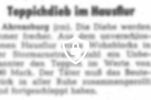 Teppichdieb im Hausflur