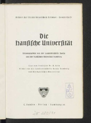 Die Hansische Universität