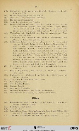 Gläser (Nr. 586-655