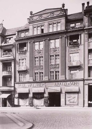 Bautzen, Kaiserstraße 4. Wohnhaus mit Laden (um 1912). Straßenansicht